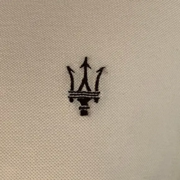 ERMENEGILDO ZEGNA Size XXXL White Brown Logo Cotton Pique Crew Neck T-shirt